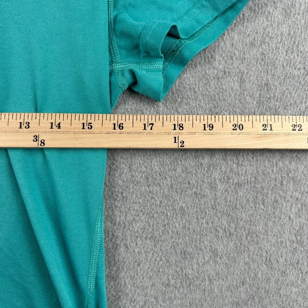 Nike Shirt Womens Medium Teal Dri-Fit V-Neck Short Sleeve Regular Fit Athletic - Picture 7 of 10
